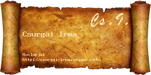 Csurgai Irma névjegykártya